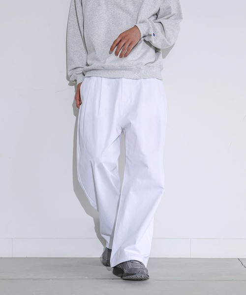 MDR(エムディアール)の「『ツータックワイドチノパンツ』(チノパンツ・メンズ・オフホワイト/ブラック/カーキ・L/M)」の20枚目の写真