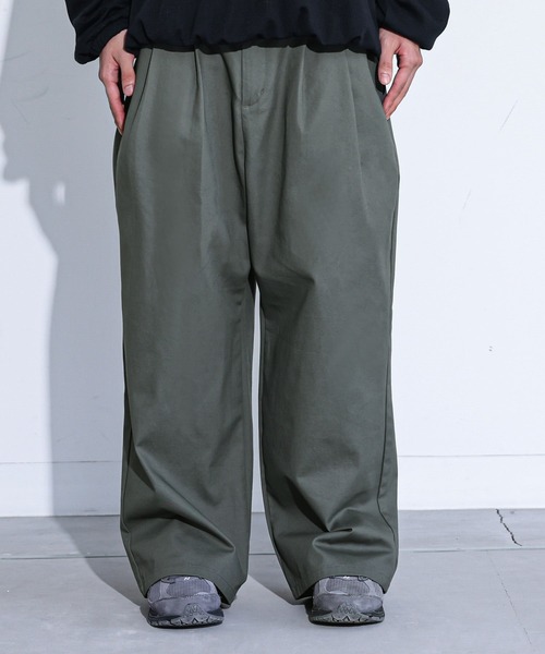 MDR(エムディアール)の「『ツータックワイドチノパンツ』(チノパンツ・メンズ・オフホワイト/ブラック/カーキ・L/M)」の4枚目の写真