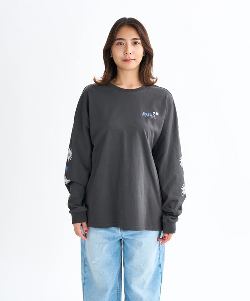 ROXY(ロキシー)の「BELLIS L/S TEE /ロキシールーズシルエットバックプリント長袖ロンT(Tシャツ/カットソー・レディース・グレー/ベージュ/ブラック/ホワイト・LARGE/MEDIUM/SMALL)」の15枚目の写真