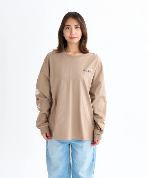 ROXY(ロキシー)の「BELLIS L/S TEE /ロキシールーズシルエットバックプリント長袖ロンT(Tシャツ/カットソー・レディース・グレー/ベージュ/ブラック/ホワイト・LARGE/MEDIUM/SMALL)」の22枚目の写真