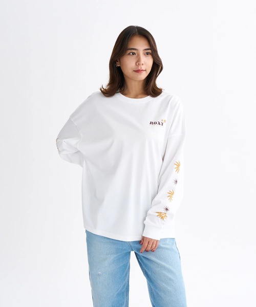 ROXY(ロキシー)の「BELLIS L/S TEE /ロキシールーズシルエットバックプリント長袖ロンT(Tシャツ/カットソー・レディース・グレー/ベージュ/ブラック/ホワイト・LARGE/MEDIUM/SMALL)」の10枚目の写真