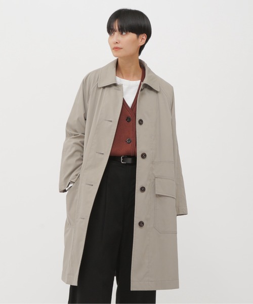 MHL, ベージュ トレンチコート SHIPS any トレンチコート コート any: 「洗濯機可能」フレア ミディ