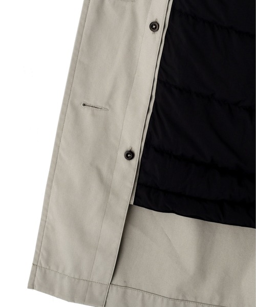 MHL.（エムエイチエル）の「WORN COTTON NYLON（ステンカラーコート・レディース・ベージュ/ブラック・0/1/2/3）」の11枚目の写真