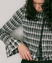 Lutim by u | Shirred  frills blouse / シャーリングフリルブラウス(シャツ/ブラウス)