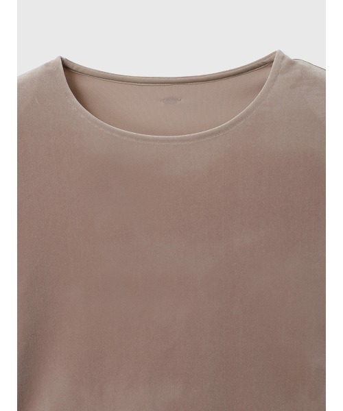 ベロアクロップドカットトップス（Tシャツ/カットソー）｜anuans（ア