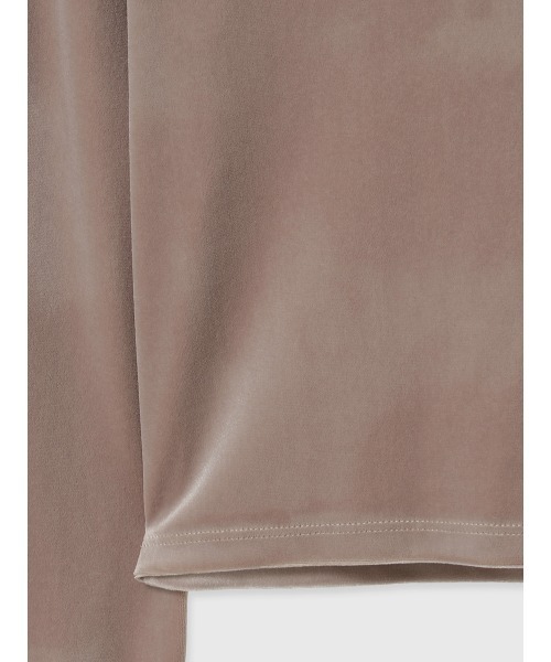 ベロアクロップドカットトップス（Tシャツ/カットソー）｜anuans（ア