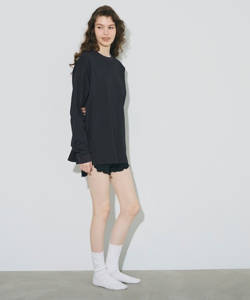 coca(coca)(コカ)の「【M-3XL対応】ベーシックレギュラー長袖T(Tシャツ/カットソー・メンズ・ホワイト/ブラック・2XL/3XL/XL/M/L)」の3枚目の写真