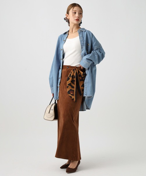 Lee（リー）の「【Lee(リー)】別注ワークシャツチュニック（チュニック・レディース・インディゴブルー/サックスブルー・FREE）」の3枚目の写真