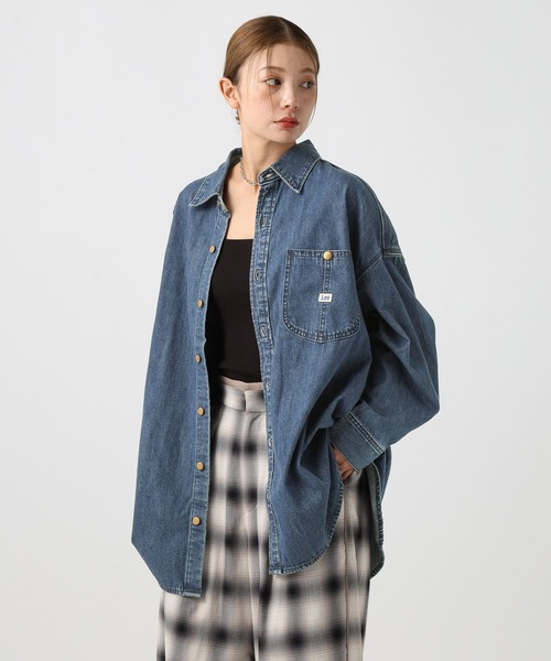 Lee（リー）の「【Lee(リー)】別注ワークシャツチュニック（チュニック・レディース・インディゴブルー/サックスブルー・FREE）」の10枚目の写真
