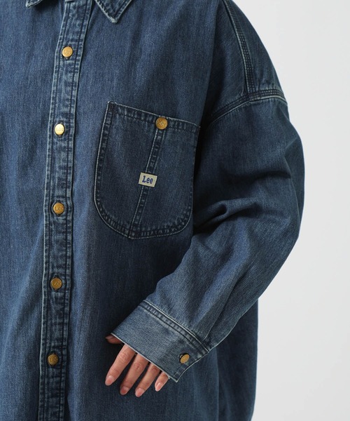 Lee（リー）の「【Lee(リー)】別注ワークシャツチュニック（チュニック・レディース・インディゴブルー/サックスブルー・FREE）」の17枚目の写真