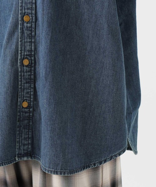 Lee（リー）の「【Lee(リー)】別注ワークシャツチュニック（チュニック・レディース・インディゴブルー/サックスブルー・FREE）」の18枚目の写真