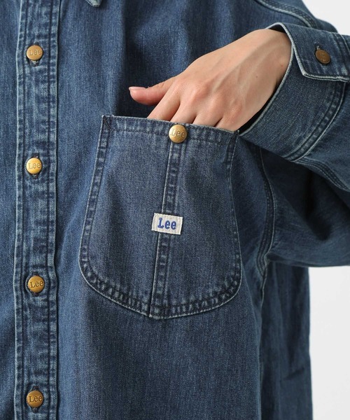 Lee（リー）の「【Lee(リー)】別注ワークシャツチュニック（チュニック・レディース・インディゴブルー/サックスブルー・FREE）」の20枚目の写真