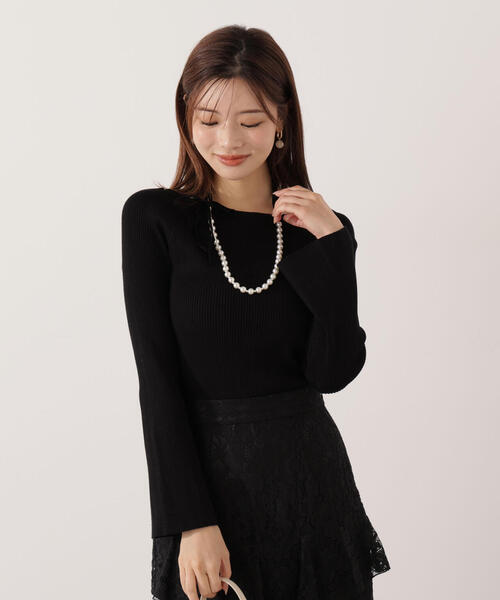PROPORTION BODY DRESSING（プロポーションボディドレッシング）の「＜ウォッシャブル＞フレアスリーブオフショルニット / 1215270014（ニット/セーター・レディース・ピンク/ホワイト系その他/ブルー/ブラック・MEDIUM/SMALL）」の6枚目の写真
