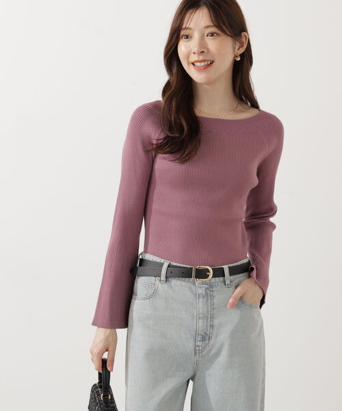 PROPORTION BODY DRESSING（プロポーションボディドレッシング）の「＜ウォッシャブル＞フレアスリーブオフショルニット / 1215270014（ニット/セーター・レディース・ピンク/ホワイト系その他/ブルー/ブラック・MEDIUM/SMALL）」の18枚目の写真
