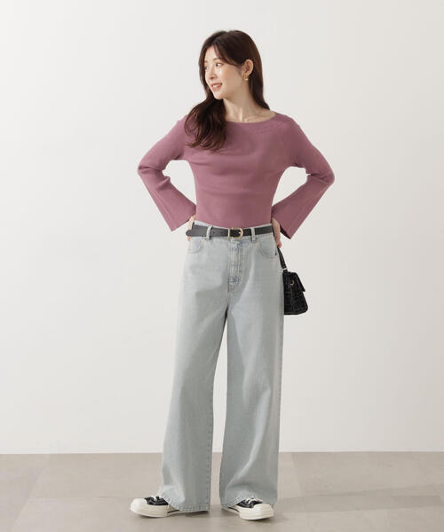 PROPORTION BODY DRESSING（プロポーションボディドレッシング）の「＜ウォッシャブル＞フレアスリーブオフショルニット / 1215270014（ニット/セーター・レディース・ピンク/ホワイト系その他/ブルー/ブラック・MEDIUM/SMALL）」の20枚目の写真