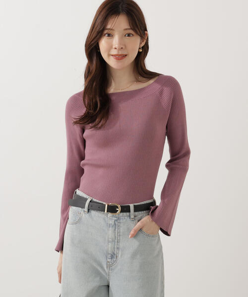 PROPORTION BODY DRESSING（プロポーションボディドレッシング）の「＜ウォッシャブル＞フレアスリーブオフショルニット / 1215270014（ニット/セーター・レディース・ピンク/ホワイト系その他/ブルー/ブラック・MEDIUM/SMALL）」の21枚目の写真