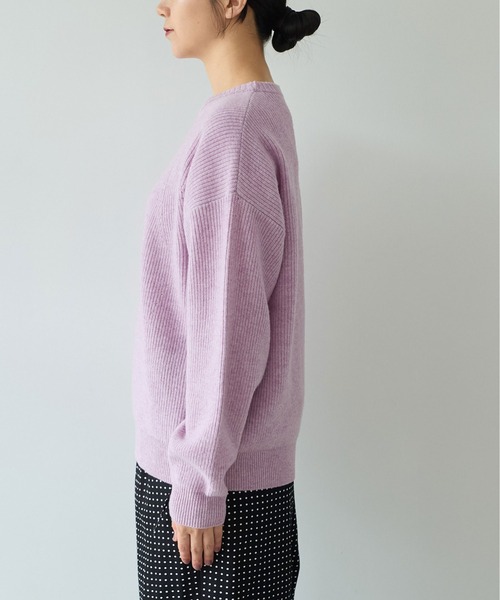 yuni（ユニ　）の「NEW ENGLAND プルオーバー（ニット/セーター・レディース・カーキ/パープル/グレー/ベージュ・FREE）」の14枚目の写真