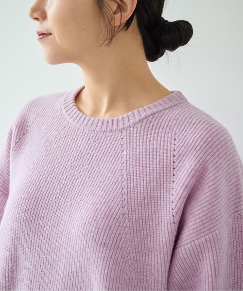 yuni（ユニ　）の「NEW ENGLAND プルオーバー（ニット/セーター・レディース・カーキ/パープル/グレー/ベージュ・FREE）」の16枚目の写真