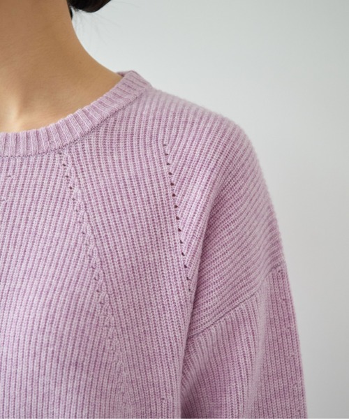 yuni（ユニ　）の「NEW ENGLAND プルオーバー（ニット/セーター・レディース・カーキ/パープル/グレー/ベージュ・FREE）」の18枚目の写真