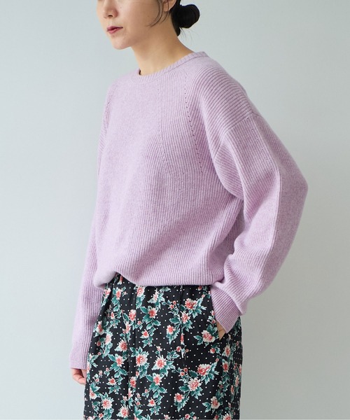 yuni（ユニ　）の「NEW ENGLAND プルオーバー（ニット/セーター・レディース・カーキ/パープル/グレー/ベージュ・FREE）」の10枚目の写真