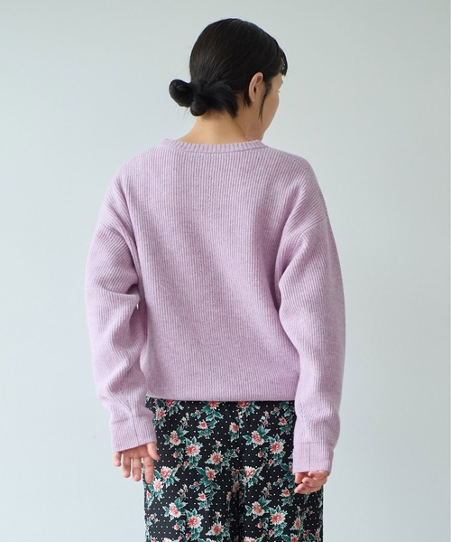 yuni（ユニ　）の「NEW ENGLAND プルオーバー（ニット/セーター・レディース・カーキ/パープル/グレー/ベージュ・FREE）」の12枚目の写真