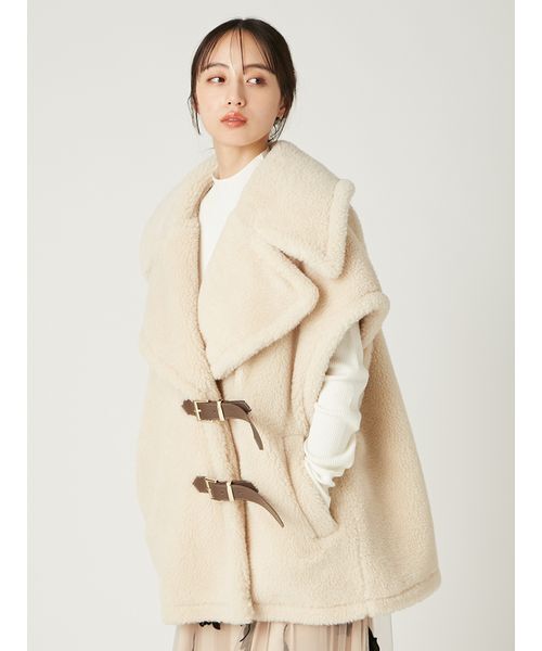 FRAY I.D（フレイアイディー）の「ECOPELボアポンチョ（ポンチョ