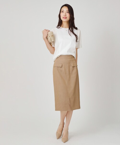 COUP DE CHANCE（クードシャンス）の「【手洗い可／日本製】ドルマンジャージトップス（Tシャツ/カットソー・レディース・ボルドー/ブラック/ホワイト/グリーン系・34/38）」の11枚目の写真