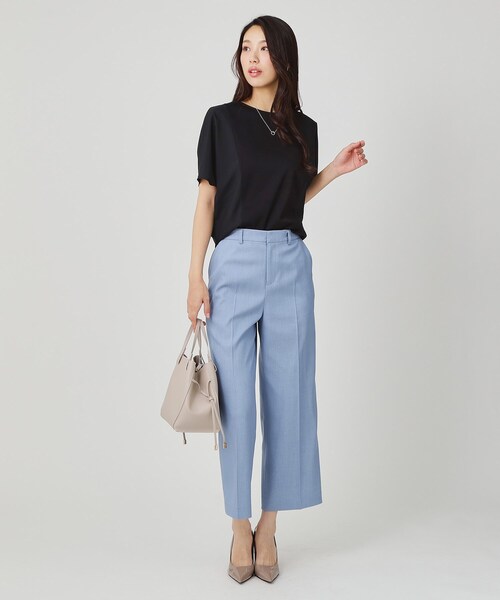 COUP DE CHANCE（クードシャンス）の「【手洗い可／日本製】ドルマンジャージトップス（Tシャツ/カットソー・レディース・ボルドー/ブラック/ホワイト/グリーン系・34/38）」の16枚目の写真