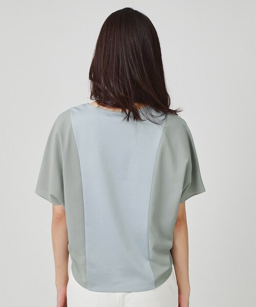 COUP DE CHANCE（クードシャンス）の「【手洗い可／日本製】ドルマンジャージトップス（Tシャツ/カットソー・レディース・ボルドー/ブラック/ホワイト/グリーン系・34/38）」の6枚目の写真