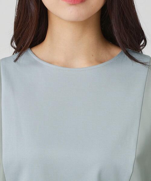 COUP DE CHANCE（クードシャンス）の「【手洗い可／日本製】ドルマンジャージトップス（Tシャツ/カットソー・レディース・ボルドー/ブラック/ホワイト/グリーン系・34/38）」の7枚目の写真