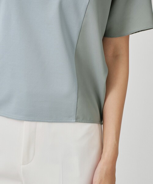 COUP DE CHANCE（クードシャンス）の「【手洗い可／日本製】ドルマンジャージトップス（Tシャツ/カットソー・レディース・ボルドー/ブラック/ホワイト/グリーン系・34/38）」の9枚目の写真