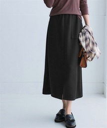 nissen | なめらかポンチ素材　前スリットタイトスカート（セットアップ可能）＜大きいサイズ有＞(スカート)