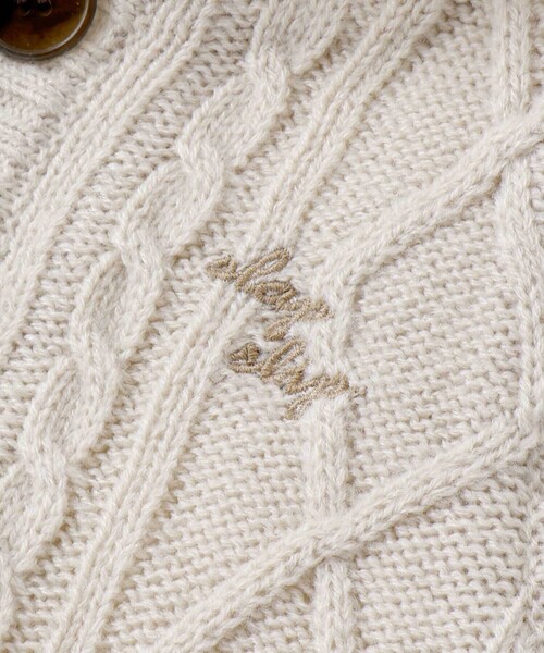 SLAP SLIP BABY（スラップスリップベビー）の「【お揃い】クマ耳フード付き裏ボアニットベストベビー(70~80cm)（その他ベビーウェア・キッズ・ネイビー/オフホワイト・FREE）」の14枚目の写真