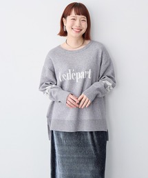 anyfee（エニフィー）の「【anyfee/大きいサイズ】ジャガードロゴニットプルオーバー（ニット/セーター）」