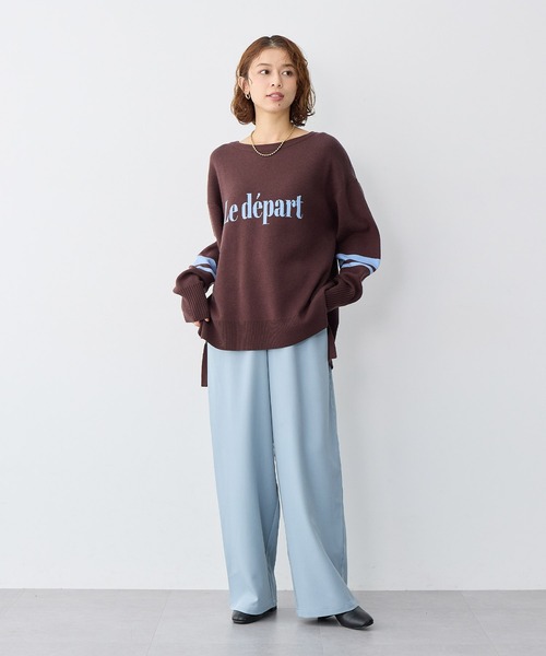 anyfee(エニフィー)の「【anyfee/大きいサイズ】ジャガードロゴニットプルオーバー(ニット/セーター・レディース・ブラウン/アイボリー/杢グレー・5L/4L/3L/LL)」の5枚目の写真