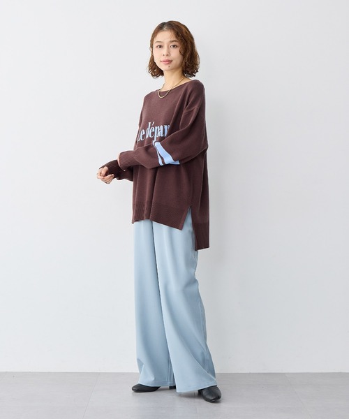 anyfee(エニフィー)の「【anyfee/大きいサイズ】ジャガードロゴニットプルオーバー(ニット/セーター・レディース・ブラウン/アイボリー/杢グレー・5L/4L/3L/LL)」の10枚目の写真