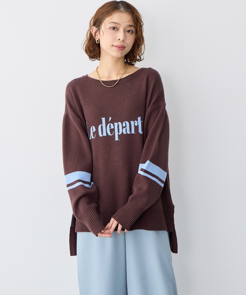 anyfee(エニフィー)の「【anyfee/大きいサイズ】ジャガードロゴニットプルオーバー(ニット/セーター・レディース・ブラウン/アイボリー/杢グレー・5L/4L/3L/LL)」の12枚目の写真