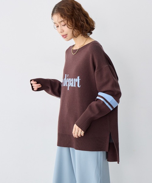 anyfee(エニフィー)の「【anyfee/大きいサイズ】ジャガードロゴニットプルオーバー(ニット/セーター・レディース・ブラウン/アイボリー/杢グレー・5L/4L/3L/LL)」の19枚目の写真