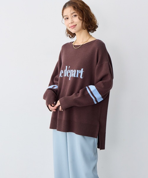 anyfee(エニフィー)の「【anyfee/大きいサイズ】ジャガードロゴニットプルオーバー(ニット/セーター・レディース・ブラウン/アイボリー/杢グレー・5L/4L/3L/LL)」の21枚目の写真