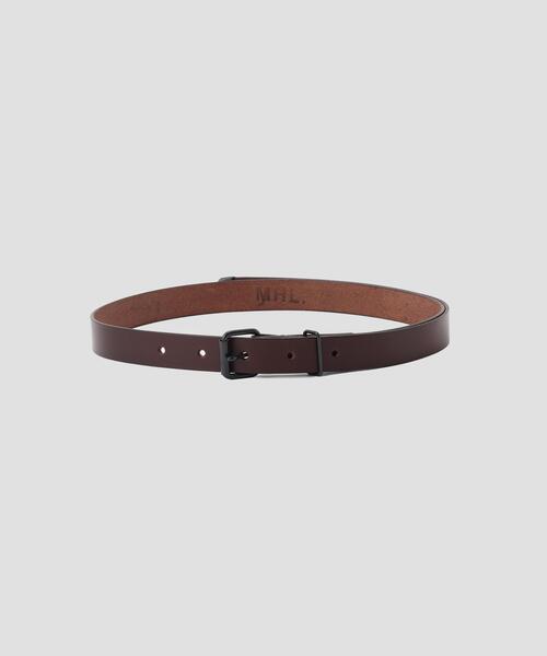 MHL.(エムエイチエル)の「ROLLER BUCKLE LEATHER BELT(ベルト・メンズ・ブラック/ブラウン系その他2・FREE)」の2枚目の写真