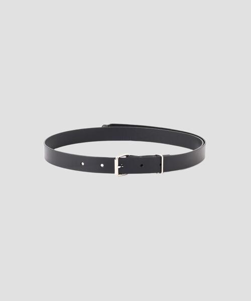 MHL.(エムエイチエル)の「ROLLER BUCKLE LEATHER BELT(ベルト・メンズ・ブラック/ブラウン系その他2・FREE)」の1枚目の写真