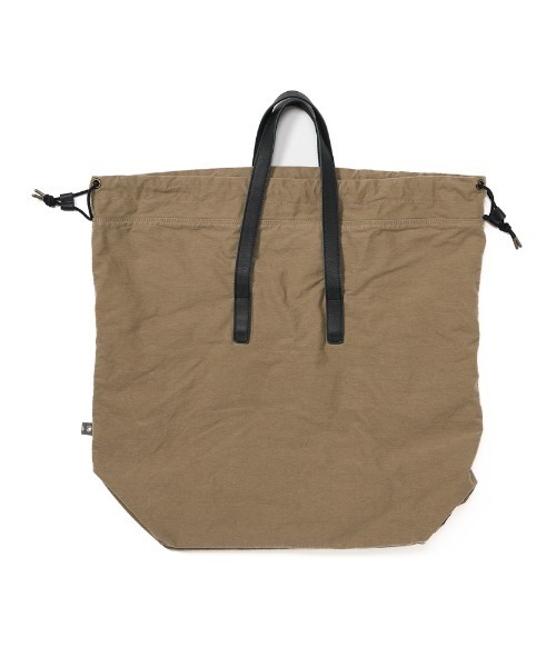wjk（ダヴルジェイケイ）の「vintage drawstring tote bag（トートバッグ・メンズ・ブラック/ベージュ・FREE）」の4枚目の写真