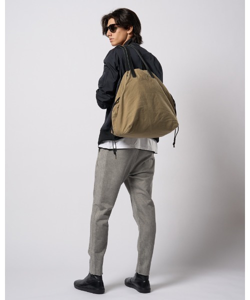 wjk（ダヴルジェイケイ）の「vintage drawstring tote bag（トートバッグ・メンズ・ブラック/ベージュ・FREE）」の21枚目の写真