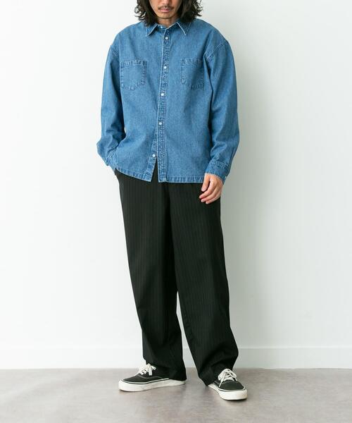 URBAN RESEARCH Sonny Label（アーバンリサーチサニーレーベル）の「ピンストライプイージーパンツ（その他パンツ・メンズ・グレー/ブラウン系その他・MEDIUM/LARGE）」の4枚目の写真