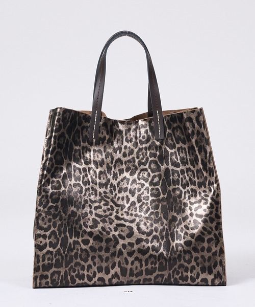 AULENTTI(オウレンティ)の「【WEB限定】【AULENTTI/オウレンティ】ポーチ付きトートバッグ ヒョウ柄(トートバッグ・レディース・シルバー・フリー)」の18枚目の写真