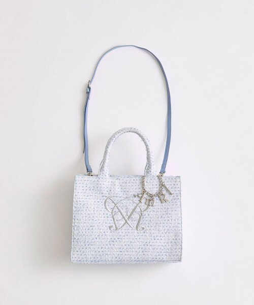 Aimerianejoie（エメリアーヌジョワ）の「【タブレット対応/推し活】Aimerianejoie刺繍入りミニトート（トートバッグ・レディース・ライトグレー/アイボリー/ブラック/サックスブルー/イエロー/ピンク/ラベンダー・FREE）」の8枚目の写真