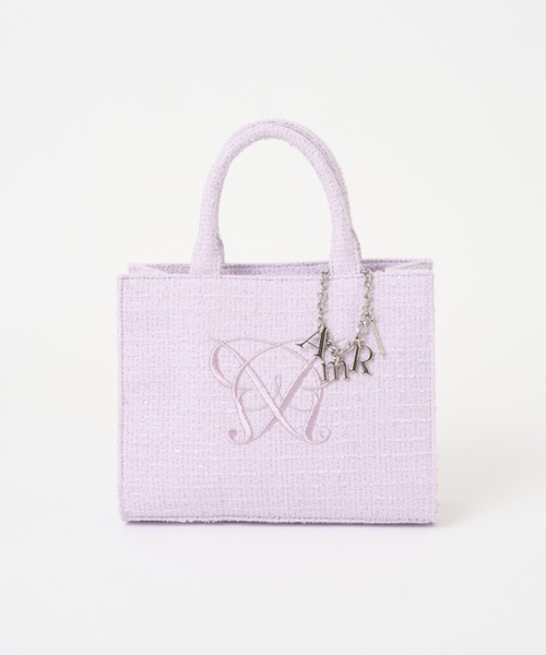 Aimerianejoie（エメリアーヌジョワ）の「【タブレット対応/推し活】Aimerianejoie刺繍入りミニトート（トートバッグ・レディース・ライトグレー/アイボリー/ブラック/サックスブルー/イエロー/ピンク/ラベンダー・FREE）」の5枚目の写真