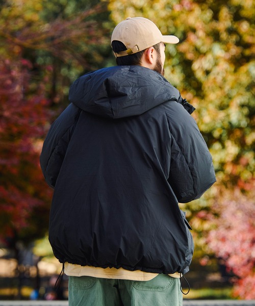 REMI RELIEF（レミレリーフ）の「REMI RELIEF 超軽量ナイロンアウトドアダウンJKTフーディー RN27353002（ダウンジャケット/コート・メンズ・ブラック・LARGE/MEDIUM）」の13枚目の写真