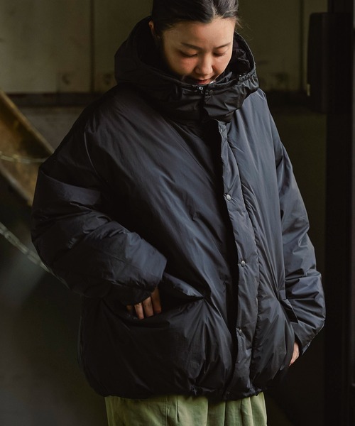REMI RELIEF（レミレリーフ）の「REMI RELIEF 超軽量ナイロンアウトドアダウンJKTフーディー RN27353002（ダウンジャケット/コート・メンズ・ブラック・LARGE/MEDIUM）」の7枚目の写真