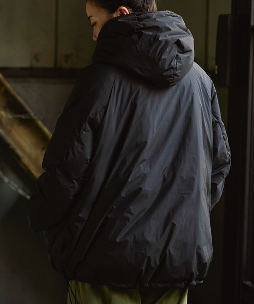 REMI RELIEF（レミレリーフ）の「REMI RELIEF 超軽量ナイロンアウトドアダウンJKTフーディー RN27353002（ダウンジャケット/コート・メンズ・ブラック・LARGE/MEDIUM）」の8枚目の写真